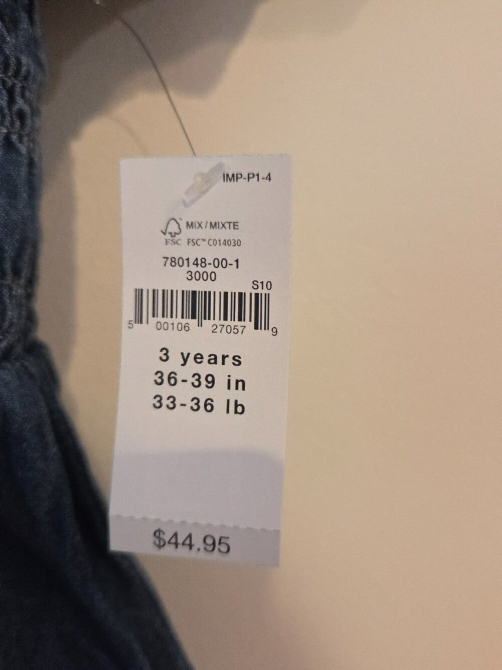 GAP Denim Puff Sleeve Dress – Toddler 3T | NWT - Picture 4 of 7